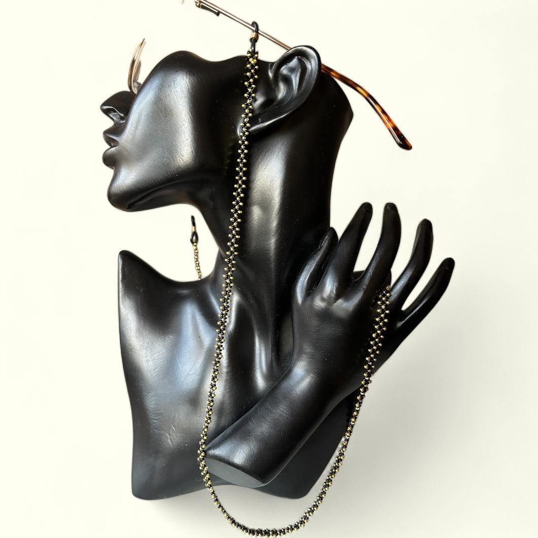 Eyeglass chain Black and gold